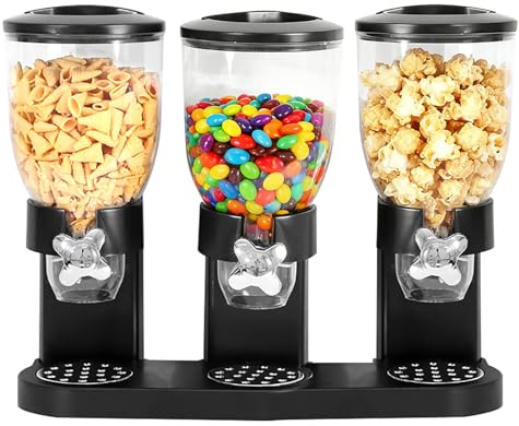 LUPATDY 3er Pack Müslispender 2L, Aufbewahrungsbox Küche Organizer mit Deckel, Cereal Dispenser für Müsli, Kaffeebohnen, Trockenlebensmittel, Süßigkeiten, Reis, Getreide