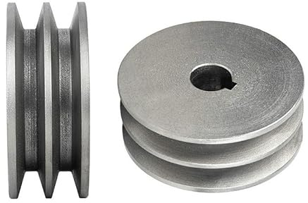 2A Doppelrillen-Riemenscheibe aus Gusseisen, Keilriemenscheibe, 60 mm, 70 mm, 80 mm, 100 mm, 110 mm, 120 mm, A-Typ Riemenscheibe, Elektrowerkzeug-Zubehör (2A Dual Slot, OD70mmXID24mm)