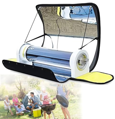GEHPYYDS Forno da Campeggio Portatile,Fornello Solare per Cucinare all'aperto con capacità di 4,5 l e termometro Integrato, da 93 °C a 232 °C (da 200 °F a 450 °F),per Campeggio ed Escursionismo