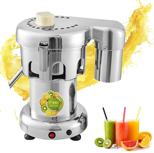 Estrattore di succo commerciale, spremifrutta da 2800 giri/min, spremitore for frutta e verdura da 370 W, spremiagrumi centrifugo for carichi pesanti in acciaio inossidabile