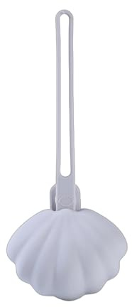 Reisefreundliche Aufbewahrungsbox Muschel Design, Silikon Baby Aufbewahrungsbox für Kleinkinder, einfach zu transportierende, kompakte Silikon Aufbewahrung mit Aufhängegurt