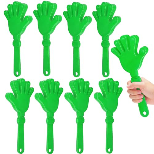 Hongdouo 8 st handklappare 19 cm klappande ljuddämpare plast buller tillverkare mini hand soundboard fest gynnar klacker för födelsedagar spel boll dans 2026 VM sportevenemang skål tillbehör