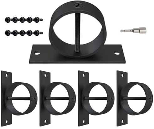 Supporto per corda – Acciaio 5 pezzi 5 cm | Anello da parete di fissaggio a vite | Supporti decorativi versatili per la protezione del corpo scale giardino pontone terrazza esterna