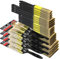 Kingorigin Lot de 20 pinceaux de peinture (7,6 cm, 5,1 cm, 3,8 cm, 2,5 cm plat et angle de 3,8 cm), pinceau pour murs, plafonds, meubles, garniture en bois