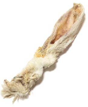 Natural Treats Air Dried Rabbit Ears with Fur for Dogs Dental Chews, 500g