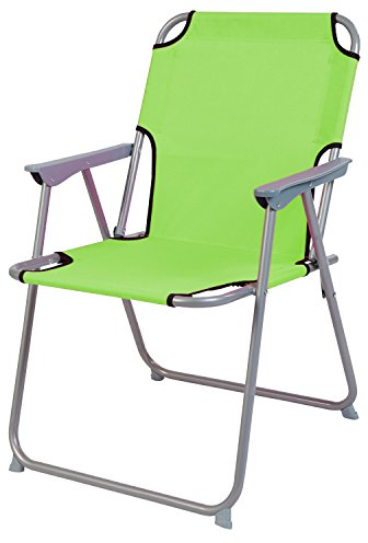 Campingstuhl Faltstuhl Stoff Oxfort Lime Grün Klappstuhl Anglerstuhl Regiestuhl Angelstuhl Metall B 53 x T 46 x H 74 cm
