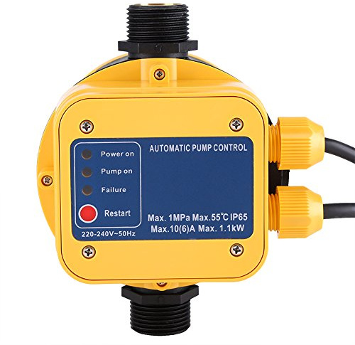 IP65 220 V Automatische Wasserpumpe Druckschalter Elektronische Druckregler Entwässerungspumpe automatisches Ein und Ausschalten mit Gauge Home Zubehör