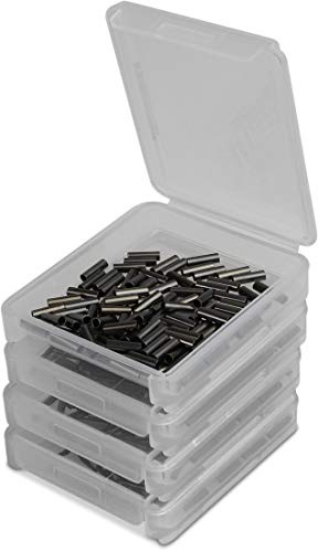 Storfisk fishing & more 4 x 100 Stück Klemmhülsen Quetschhülsen Sortiment in Kunststoffbox für Angelmontagen (Hardmono- und Stahlvorfächer), Größe:Klein