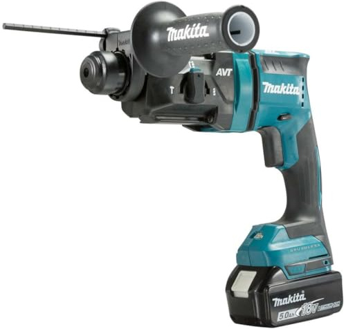 SDS -Plus 18 V Li -ion 18 mm Makita Piercing - 2 Batterien 1 Ladegerät - in Kisten mit Zubehör - DHR182RTJ