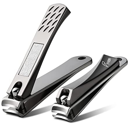 Fvion 2 Pezzi Set di Tagliaunghie in Acciaio Inossidabile per Uomini e Donne