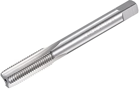 sourcing map Gewindefräsen Gewindebohrer 3/8-24 UNEF, Linkshänder HSS (Schnellarbeitsstahl) 6542 Unbeschichtet 3 gerade Schneiden 2B Toleranzklasse