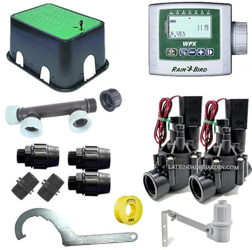 Suinga Kit de Riego automático RBird de 2 zonas 9v con WPX1 y Electroválvulas 9V