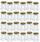 Glass Jars with Lids & Labels - 24 Hexagonal 9oz / 280ml Storage Jars of Quality Made | Ideal for Spice Jam Honey Yogurt or Sweets | 24 Pack