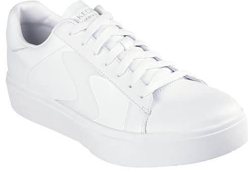 Skechers Herr Herr tränare-Eden Lx Remembrance plattform, Vitt duraläder, 43 EU