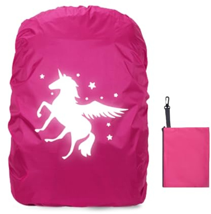 Capaneus Funda Impermeable Mochila, 35L Niños Mochila Escolar Funda Impermeable,Cubre Mochila Impermeable, Reflectante Protector Mochila Impermeable para Exterior, Camping, Senderismo, Viajes