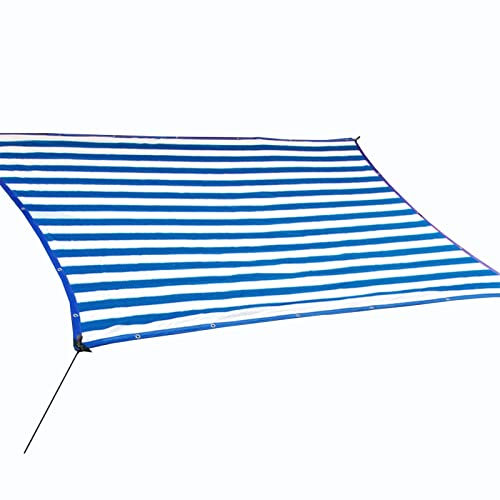 Telo di protezione solare in rete blu, resistente ai raggi UV, 6 x 10 m, per serra, giardino, patio, piante, protezione solare, telo termico 6 x 10 m
