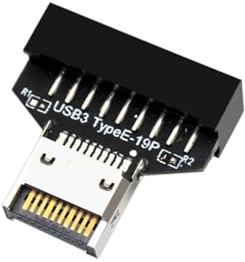 USB 3.2/3.1 Gen 2 Tipo E Frontpanel Header Enchufe a USB 3.0 Gen 1 19Pin/20Pin Hembra, 20Gbps, Adaptador de extensión para encabezado de placa base, adecuado para diferentes computadoras placas base
