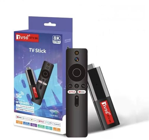 Android 14.0 Smart TV Stick – 8K Streaming Device with Dual-Band WiFi & Bluetooth 5.0