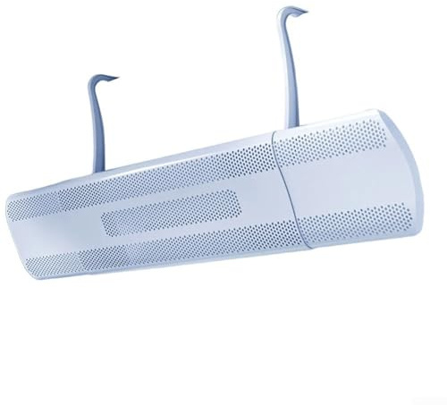 Home Deflector de viento para aire acondicionado montado en la pared, deflector de escape escalable ajustable, cubierta antipolvo para redirigir el flujo de aire y bloquear el soplado directo (azul)