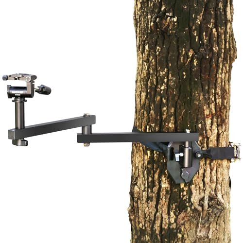 NEEWER 61cm Magic Arm pour Caméra Chasse Extérieure,Plus de 5 Joints Silencieux,Support d'arbre Léger en Aluminium avec Niveau à Bulle,Poignée Ergonomique,Sangle pour Filmer des Animalières,ST010