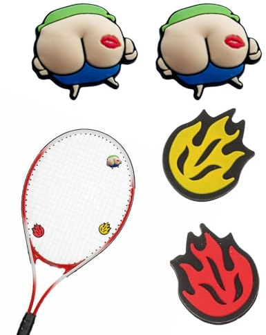 SCJJZ 4 Stück Tennisschläger Stoßdämpfer,Silikon Stoßdämpfer Tennisschläger Dämpfer Vibrationsdämpfer Tennis tennis dämpfer für Tennisschläger Lustiger Tennisschläger-Dämpfer-Stoßdämpfer