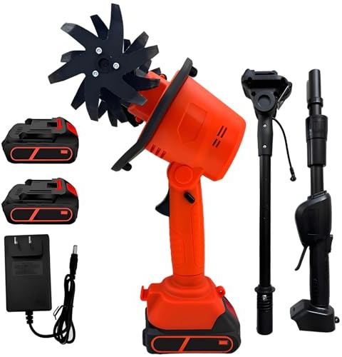 Motozappa, Motozappa E Coltivatore Elettrico Da Giardino - Potente Motozappa Ricaricabile Agli Ioni Di Litio Per Piccoli Giardini | Motozappa A Batteria Da 100 Mm Di Larghezza E 100 Mm Di Profondità