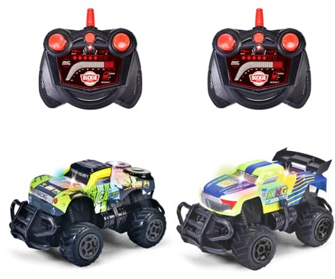 Dickie Toys – RC Mini Monster Truck (14 cm), ferngesteuertes Auto für Kinder ab 6 Jahren, 2-Kanal 2,4 GHz Funksteuerung, Licht unter der Karosserie, bis 10 km/h, 2-Fach Sortiert, Mehrfarbig