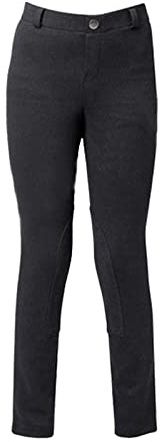 Ysyqkn Pantalon D'Équitation Garçon Fille Culotte Équitation Coton Culotte Cheval Extensible Douce Adapté à L'Équitation à L'Activité Sportive Extérieure, Taille Noire 61cm