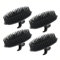 Segbeauty Massagebürste Haare, Kopfhaut Massager Shampoo Pinsel, 4 Stück Shampoo Massagebürste Floriated Dusche Kamm, Kopfmassagebürste für Haarwachstum Bart Bürste Hundesalon Bürsten - Schwarz