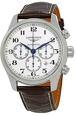 Longines Master Collection Herren-Armbanduhr L2.859.4.78.3, automatisch, weißes Zifferblatt