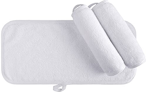 KinHwa Panno struccante Viso Microfibra Morbido Pulizia Viso per l'uso Quotidiano 15cm x 30cm 3 Pezzi, Colore Bianca