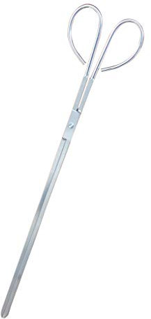 Stainless Steel Tongs Coal Clip BBQ Tools Honeycomb Briquette Tongs Firewood Pick up Garbage Clip for Wood Stove Log Grabber,StainlessSteel,58CM