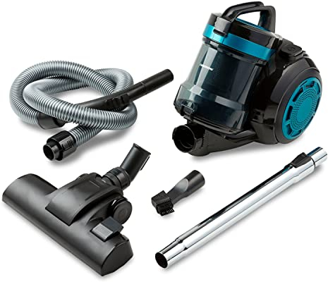 MEDION Aspiratore ciclonico potenza 800 watt, capacità contenitore polvere 2 litri, raggio di lavoro 5 m, filtro EPA lavabile E12, MD 19407, blu