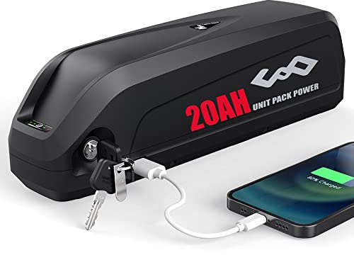 UPP batería ebike 48V 20ah Batería eléctrica, Hailong Batería de Litio con Cargador, Puerto USB para 1500w 1000w 750w 500w 350w 250w Motor