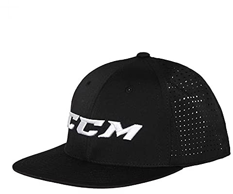 CCM Casquette de hockey avec grand logo plat - Noir - Pour jeunes