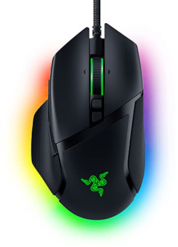 Razer Basilisk V3 - Customizable Ergonomic Gaming-Mouse with fastest Mouse Switch, 26K dpi Optical Sensor (Chroma RGB Lighting, 11 Programmable Buttons, HyperScroll Tilt Wheel) Black
