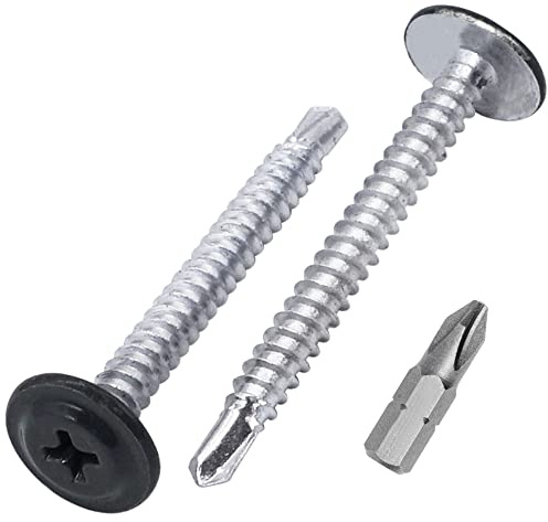 SKIR'CO (40 pièces) Vis Autoperceuses Peintes 4,2 x 40 mm, Vis Tôle, Tête Bombée Modifiée PH (Gris Anthracite RAL 7016)