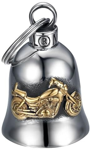 MOCY BELL - Moto campana BECANE Portafortuna MOCY BELL Acciaio inox Argento Oro