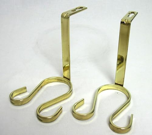1 Paar Drapierhaken Zierhaken messingfarben ca.15 cm