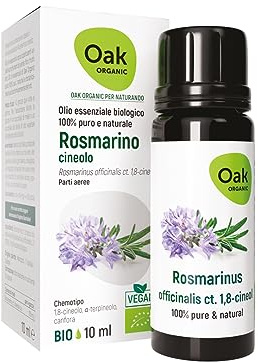 OAK ORGANIC för NATURANDO eterisk olja Rosmarin ct. Ren Cineolo 10 ml – Kosttillskott Organisk & Vegan
