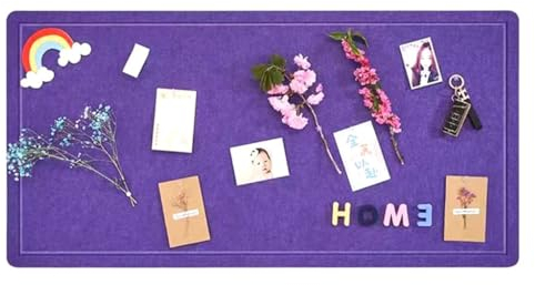 Groß Filz Schwarze Bretter Notizzettel Notiz Pinnwand Quadratisch Selbstklebend Dekorativ Kork Pinnwand für Schlafzimmer Büros Haus (Color : Purple, Size : 120 * 180cm)