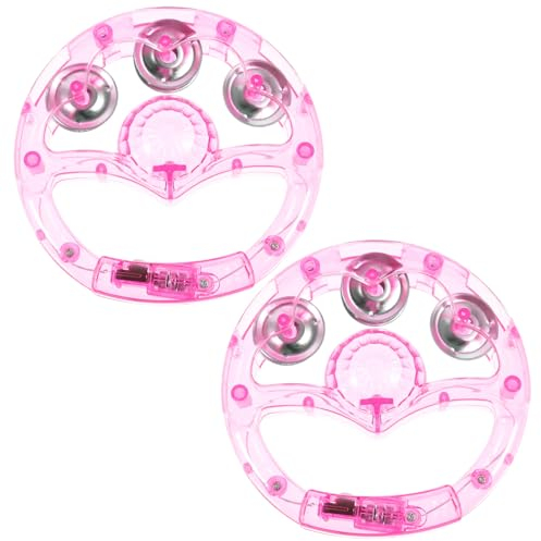 UPKOCH 2stücke Lichtspiel Tamburine Musikalisches Flashing Instrument Für Ktv Bars Und Partys Handheld Spielzeug Aus Sicherem Für Erwachsene