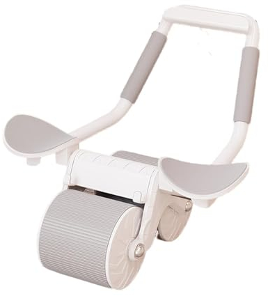 LYXLBX Auto Rebound Abdominal Roller Home Abdominal Trainer,Bauchmuskeltrainer,Abdominal Roller für Bauchmuskeltraining,Fitnessgeräte für Zuhause,Weiß
