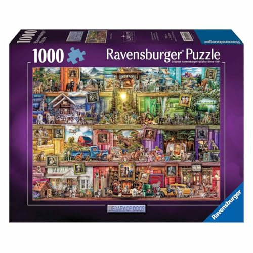 Ravensburger Library of Dogs 1000 Piece Jigsaw Puzzles for Adults and Kids Age 12 Years Up