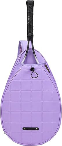 MASKIS Bolsa de Tenis, Mochila de Tenis Impermeable, Bolsa Cruzada de Tenis, Funda para Raqueta de Tenis A Prueba, Bolsa de Squash para Niños, Raqueta de Squash Y Accesorios,Purple