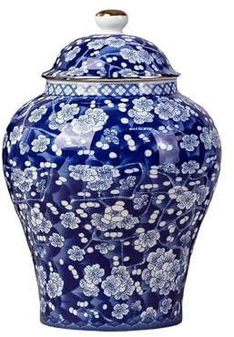 Chinoiserie Ingwergläser Blau und Weiß Porzellan Teedose Dekorative Ingwerglas Mit Deckel Vase Blau Weiß Porzellan Wohnzimmer