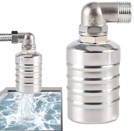 Automatische Wasserstandsregelung, Schwimmerventil, Edelstahl-Wasserstandsregler für Wassertank, Schwimmerventil für Wassertank, Pool, Teich, Pool, automatisches Schwimmerventil, Wasserwanne,