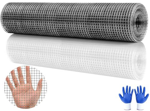 Mbsomnus Rete Metallica 400mm x 5m Rete Zincata Rete Metallica Maglia Piccola Griglia Metallica Rete Metallica Anti Topi Rete Metallica per Recinzioni Casa e Giardino Blocca Topi Riempimento Fessure
