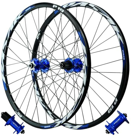 LPYDWZ MTB Ruote Bici 26 27.5 29 Pollici, Freno a Disco 142mm Perno Passante HG Mozzo con Cuscinetto Sigillato Cerchione Anteriore Bici for Cassetta a 7-11 velocità