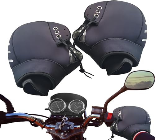 Generisch Manguitos para manillar de moto de nieve, manguitos para manillar de motocicleta, guantes impermeables para ATV, protectores y resistentes al desgaste para mantener las manos calientes y